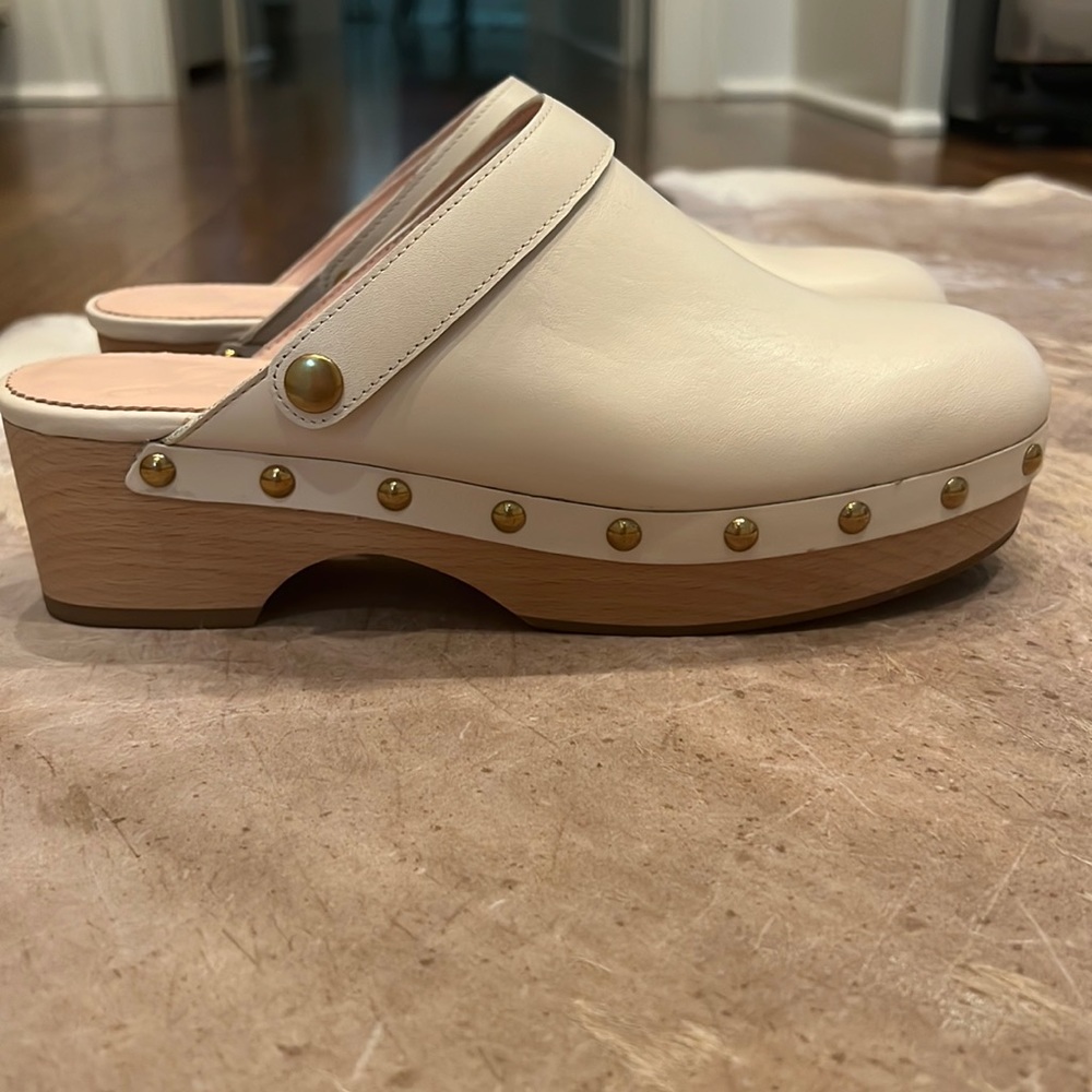 J Crew leather clogs